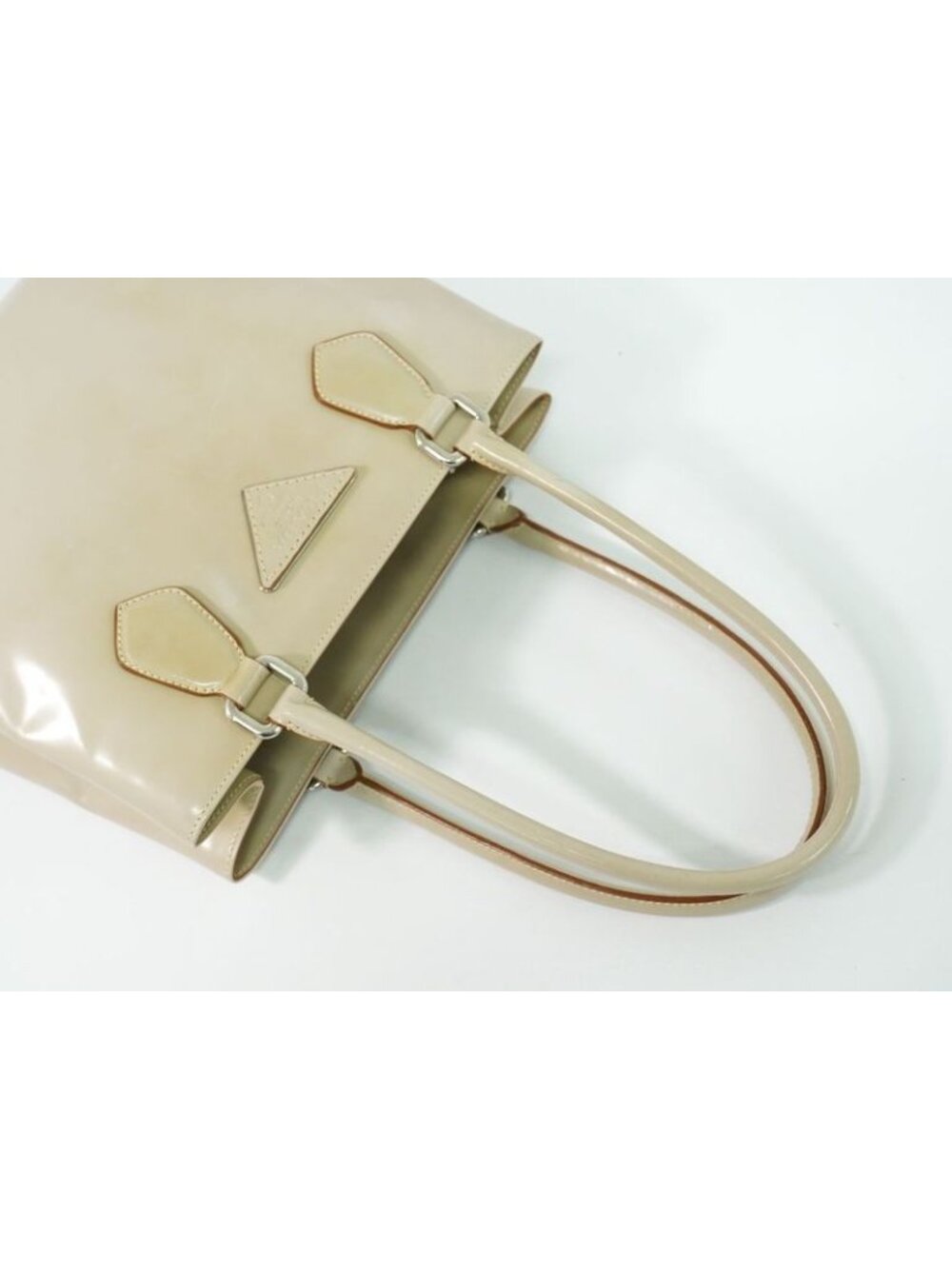 Prada Patent Leather Tote Pink Beige - Picture 5 of 9